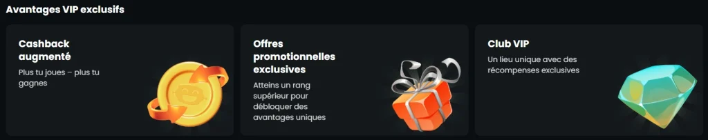 HugoBets Casino Avantages VIP avec cashback, offres exclusives et club VIP